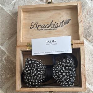 Brackish Feather Bow Tie Gatsby